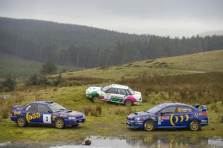 A special collection of historic Subaru rally cars gathered as part of the tribute for rally legend Colin McRae. A special collection of historic Subaru rally cars gathered as part of the tribute for rally legend Colin McRae.